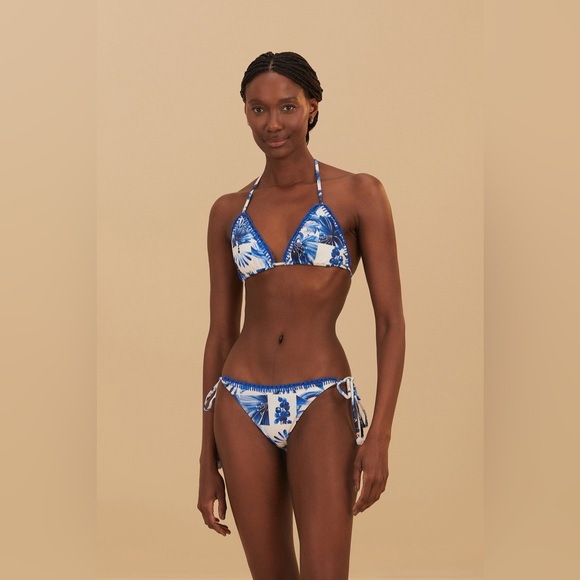 FARM Rio Other - FARM RIO Off-White Garden Tiles Side Tie Bikini Bottom, MEDIUM, BRAND NEW, $130